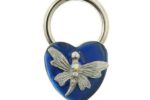 Kitty Cat Turquoise Heart Key Ring