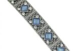 Sweet Pearly Blue Crystal Hair Barrette