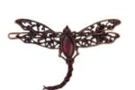 Dragonfly Siam or Copper Color Copper Tone Barrette