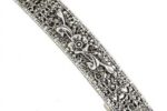 Silver Toned 1928 Jewelry Floral Hair Barrette