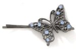 Light Blue or Dark Red Butterfly Bobby Pin