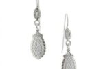 Alex Nicole Dangle Drop Detailed Silver Tone Earrings