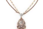Manor House Pink Champagne Ornate Chandelier Pendant Necklace