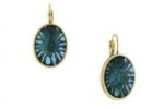 Victoria’s Intaglio Indicolite Oval Drop Earrings