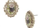 Victorian Revival Golden Rose Earrings (Manor House)