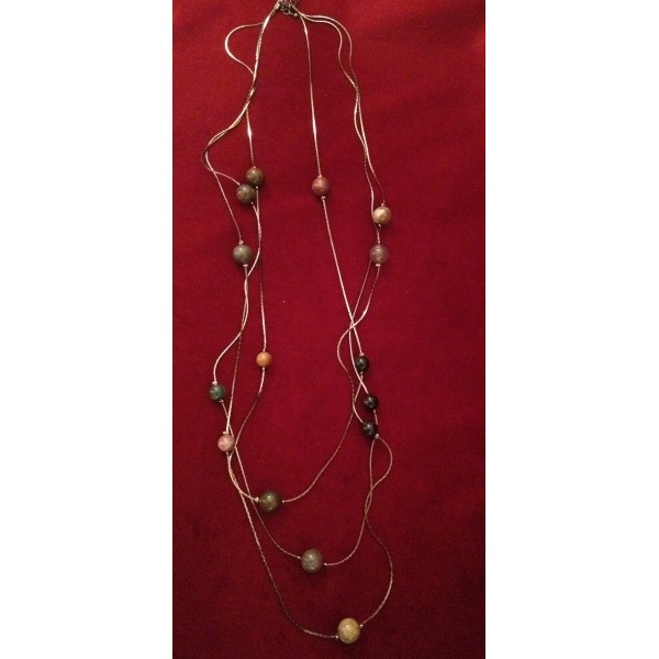 Jet Tone Bead Necklace