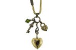 Olivine Heart Charm Key Ring