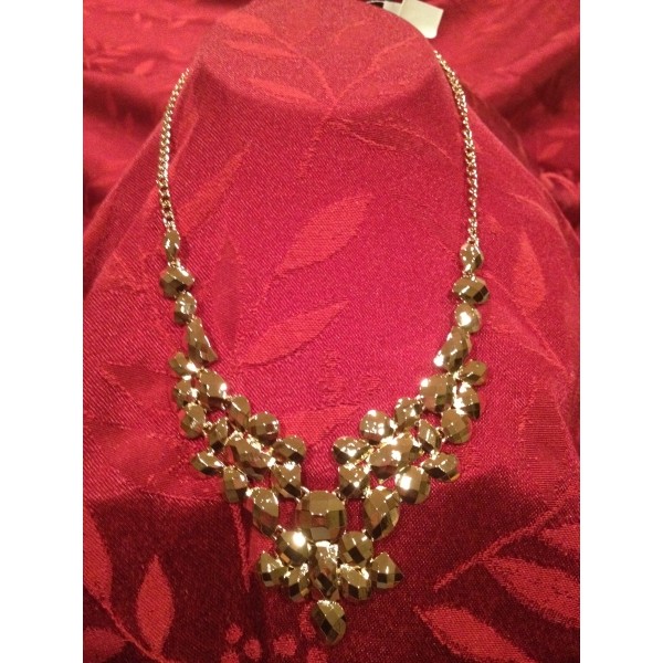 Laundry by Shelli Segal Glam Gold Droplet Bib Necklace