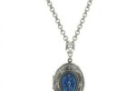 Bellissima Blue Champlevé Locket Necklace