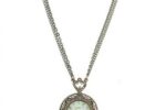 1928 Jewelry Double Chain Necklace Pendant Watch