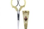 Small Antique Floral Decal Scissors