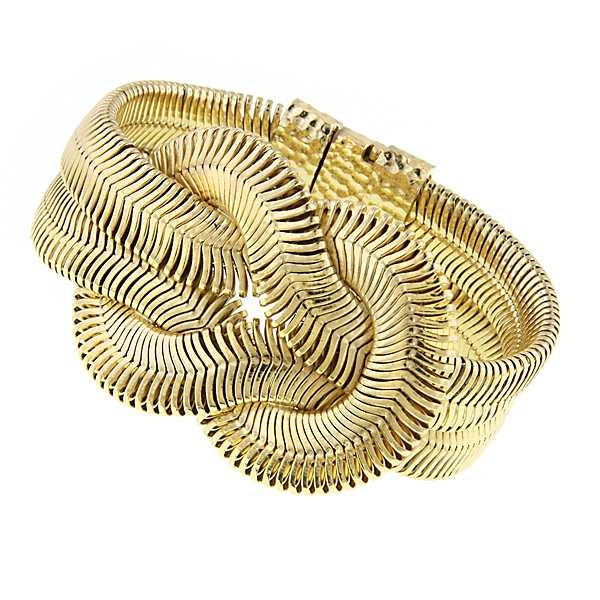 Knotted Gold Tone Bracelet from Laundry by Shelli Segal