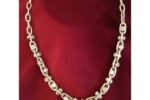Silver Rope Hook Rhinestone Necklace