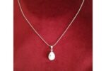 Simple Rhinestone Tear Drop Necklace